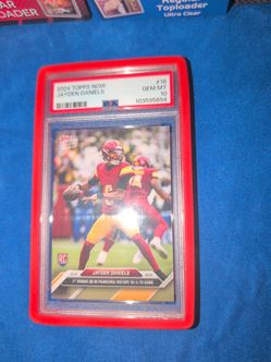 2024 TOPPS NOW #16 JAYDEN DANIELS RC PSA 10
