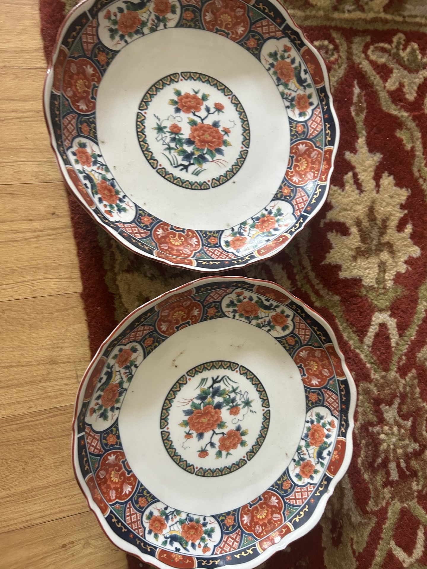 2 MIJ Made in Japan plates