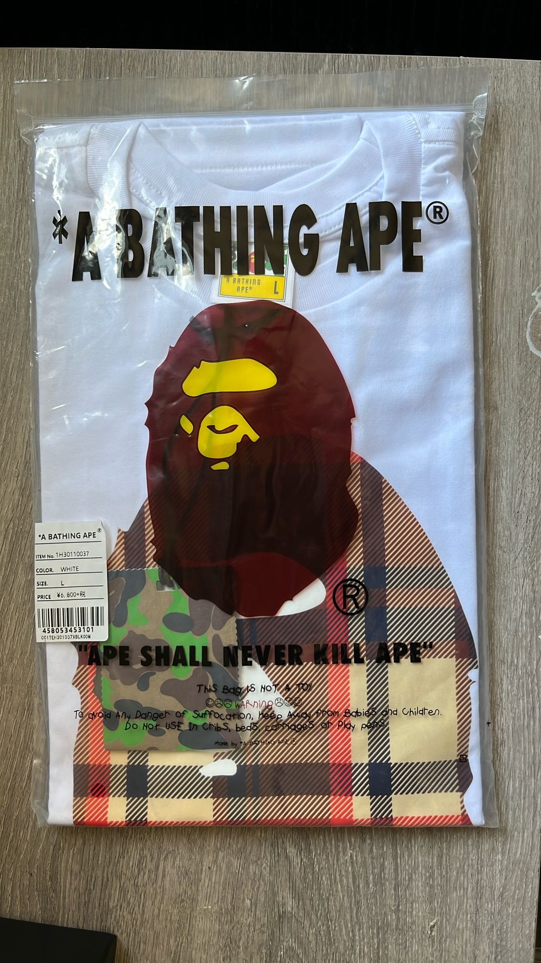 Bape White Tee