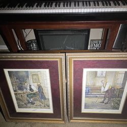 Pair Of Antique Paintings From The 1970s 