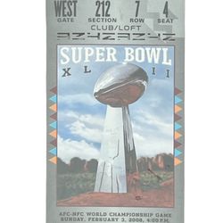 🏈 SUPERBOWL XLII 2008 Patriots vs Giants & 2 Exclusive Private Party Tickets 🏈