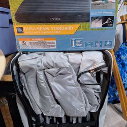 New Queen air mattress with Aluminum frame