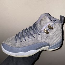 Dark Grey Jordan 12’s 
