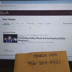 Coachella Tickets WK1 + Shuttle Pass