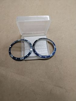Set Of 2 Diver Watch Bezel Insert Fits 40mm Most Brands $60 Or Best Offer