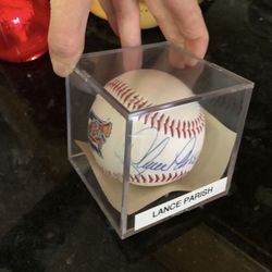 Lance Parish autographed ball
