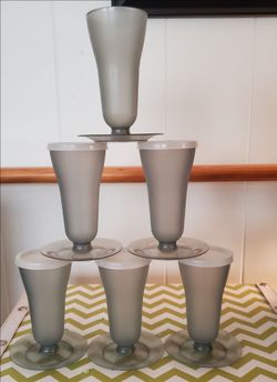 Vintage Tupperware Smoke Gray Dessert Parfait Cups