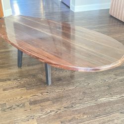 Solid Walnut Surfboard Coffee Table 