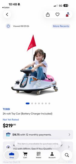 Tobbi 24V Toy Car