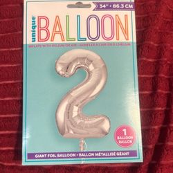 Unique Balloon 34” #2 Silver 