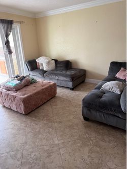 Sectional with ottoman