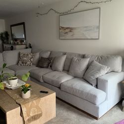 Large Sectional Couch Gray