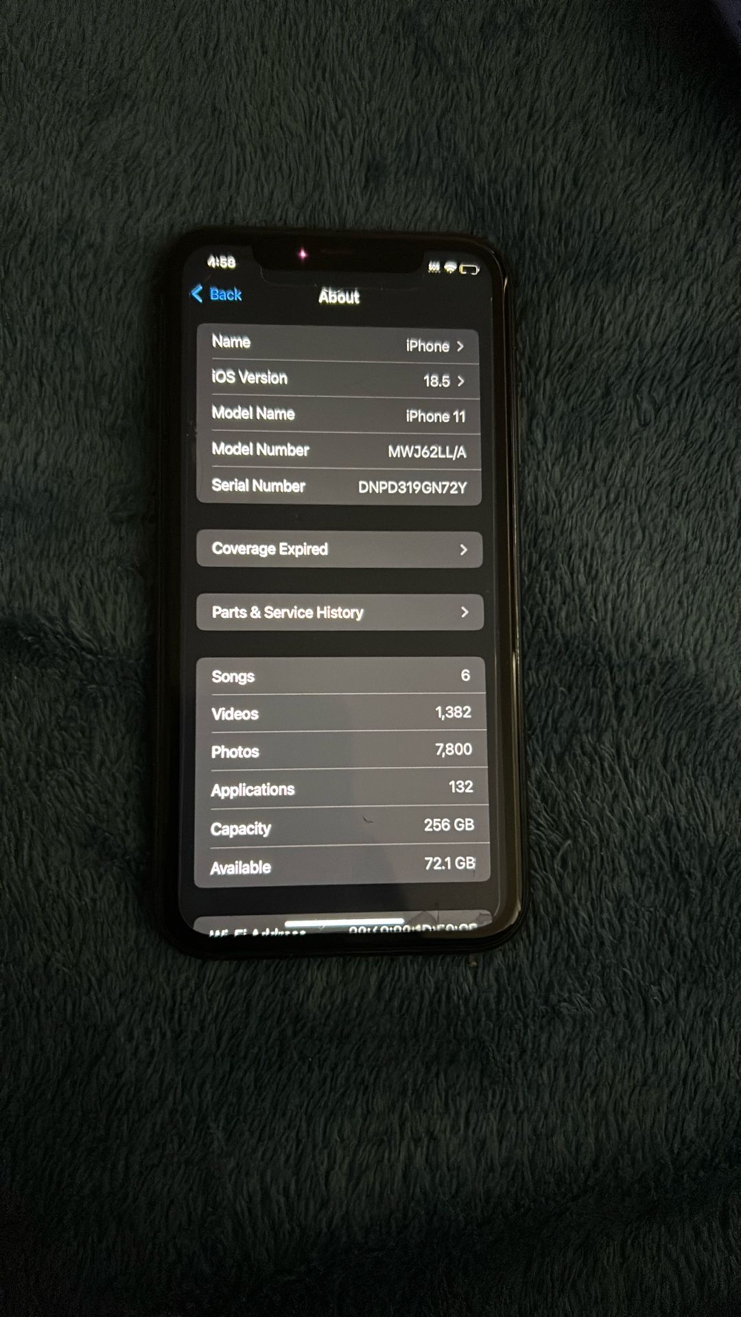 iPhone 11 256 Gigs