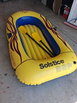 2 person inflatable boat with ores