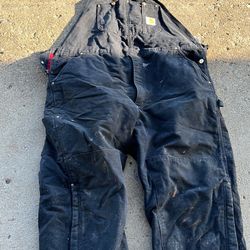 Almost New Size 40 Waist Bib Coveralls And Heavy Duty Gloves 