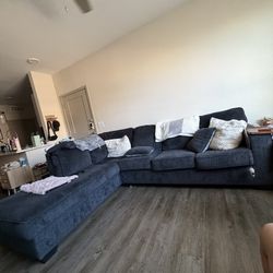 Blue L Sectional
