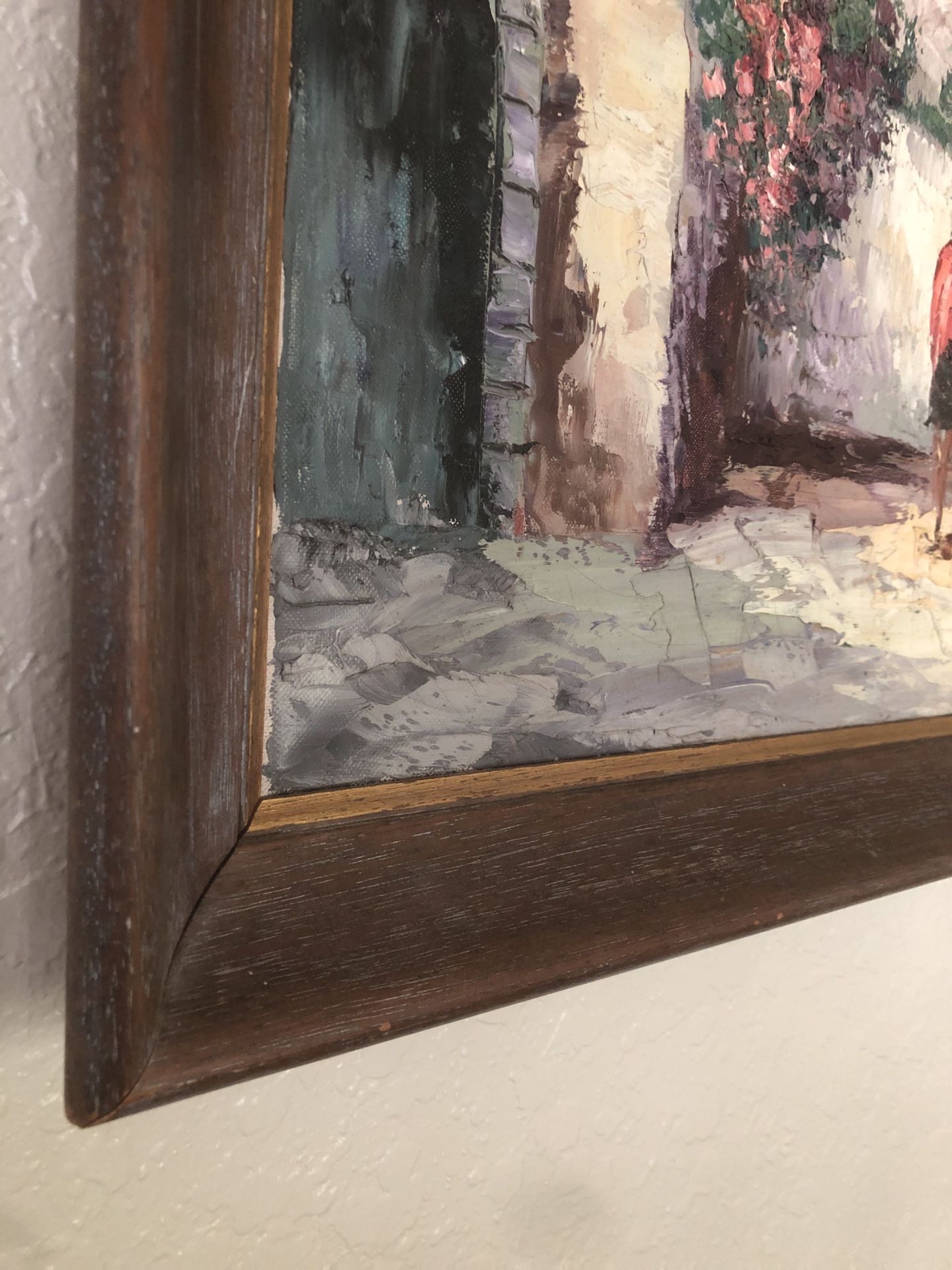 Mid Century Oil Painting On Canvas Wood Framed / Giovanni Camprio Collectibles & Art