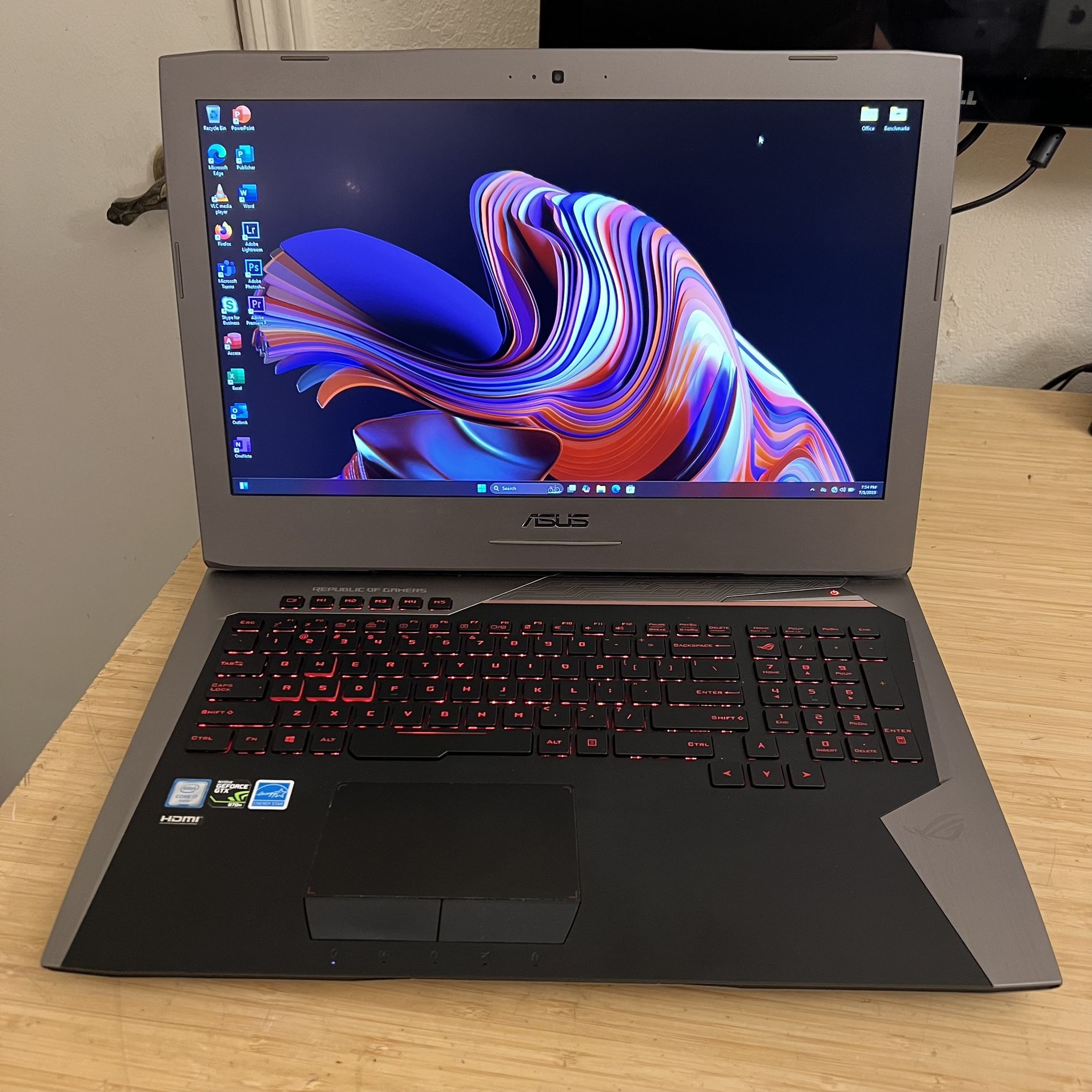 FAST ASUS Gaming Laptop Computer / 17” Screen / Intel Core i7 CPU / 16GB RAM / GeForce GTX 970M 3GB GPU / 512GB NVMe SSD + 1TB HDD / Windows 11 Pro