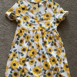 H&M Divided Sunflower Dress/Sunflower Tunic Top 