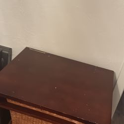 Real Wood And Wicker Tall Thin Dresser