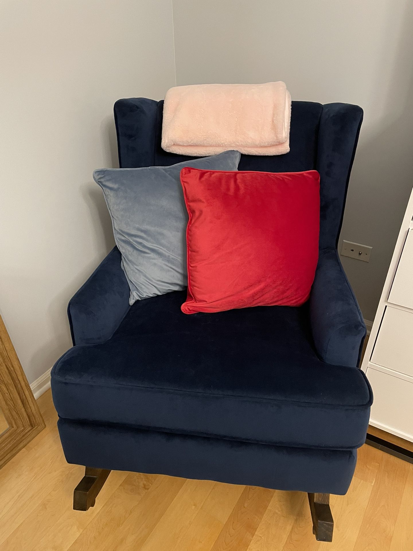 Brand New High End Velvet Rocking Chair