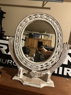 Hermoso Espejo Decorativo Vintage! Color Blanco 