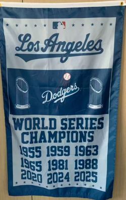 Dodgers World Series Championship 3x5 Ft Banner