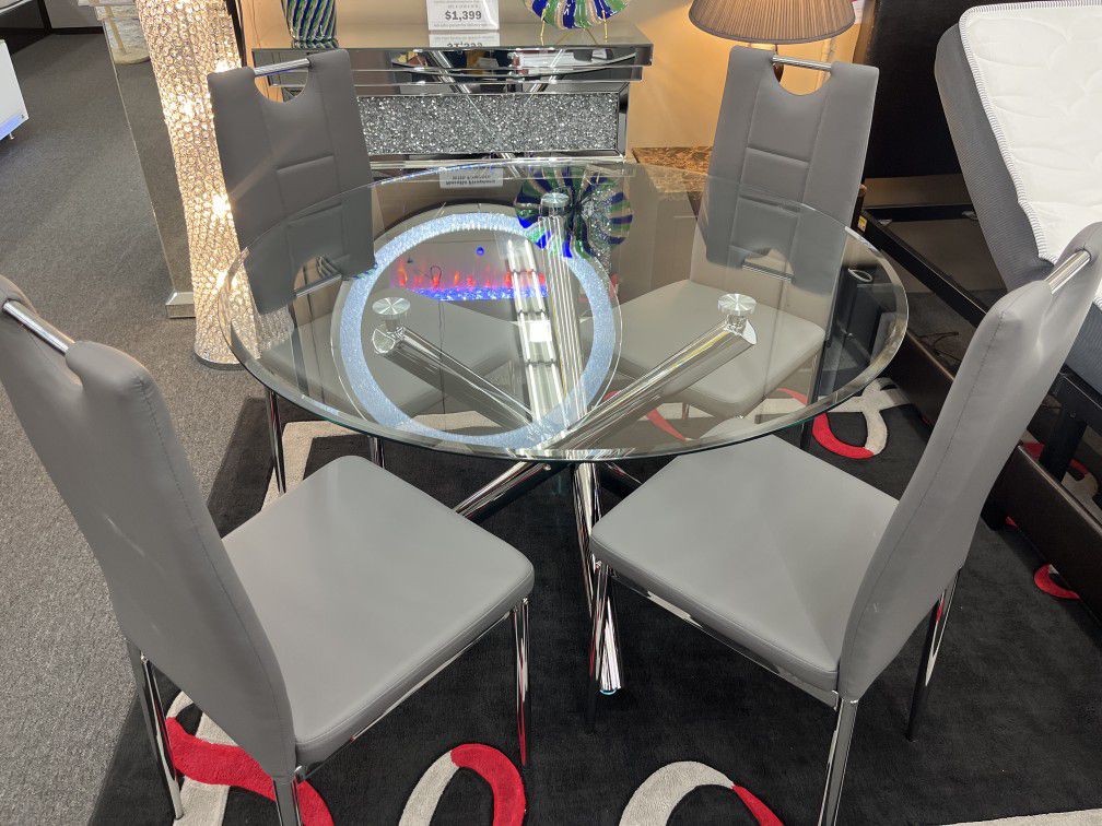 Sale⭐ Modern Round Dining Set 🛍️ Visit Our Showroom 🚛Fast Delivery 