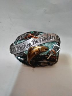 I'd Rather Be Fishing Belt Buckle (Heavy Weight To It ) Never Been Worn