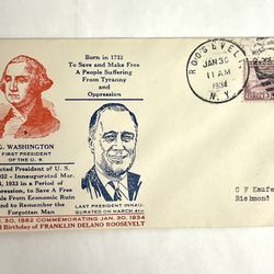 Signed Roosevelt Postal Cover 1934
