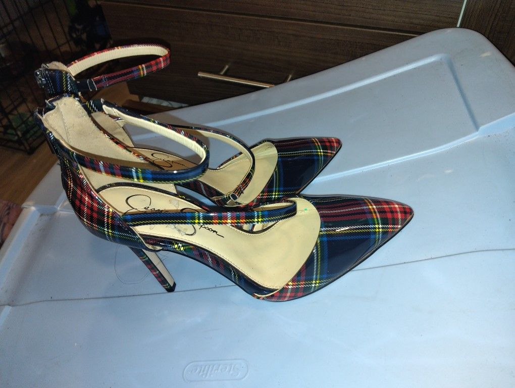Plaid Heels Sz.7