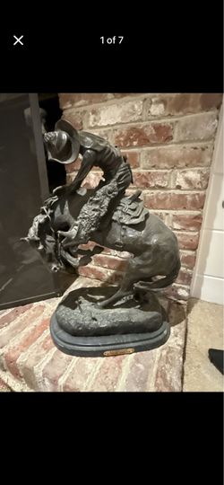 Remington-Style Bronze Bronco Buster Sculpture