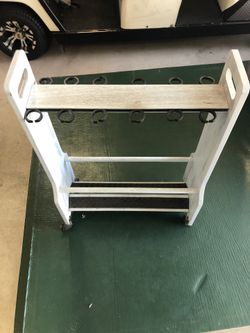 Rolling Fishing Rod Rack Holds 12 Poles