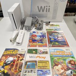 Nintendo Wii Console For Sale $130  OBO. Tested. Comes With 6 Games And Original Box.