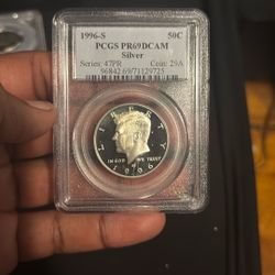 Silver Proof 1996 Kennedy US Half Dollar