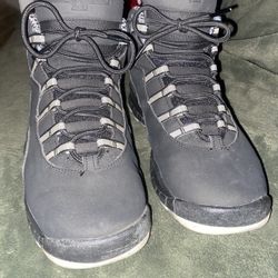 Air Jordan 10 Retro in the "Stealth" (Black/White-Stealth) or "Shadow" colorway size 6y