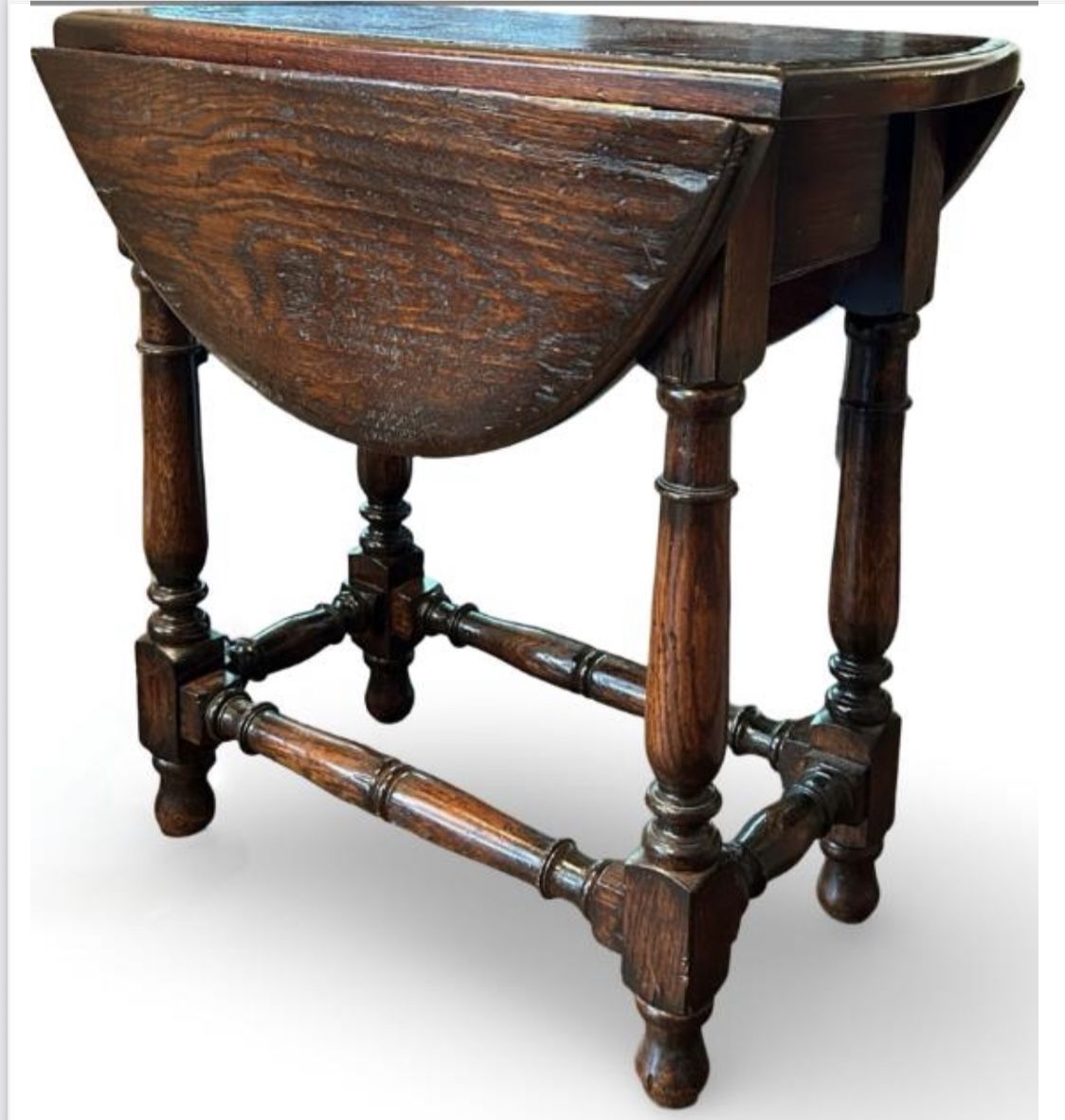 Small Oak Drop Leaf Side Table