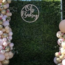 Grass Back Drop Party’s Decor Fiestas Con  Globos