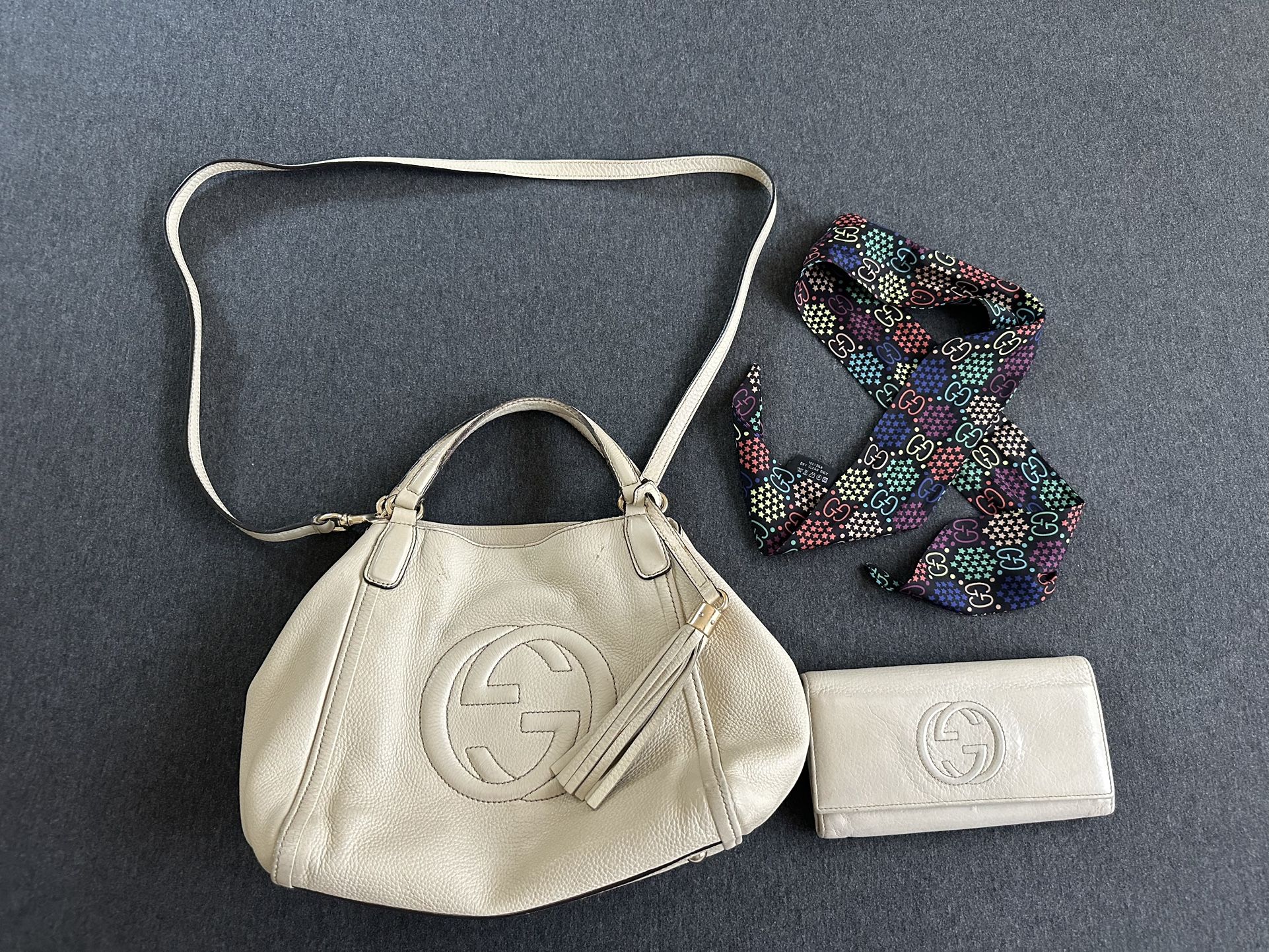 Gucci Crossbody With Gucci Wallet And Twilly