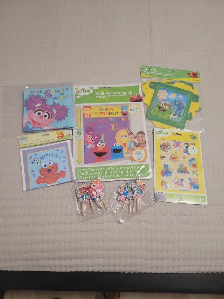 Sesame Street" Happy 1st Birthday "
