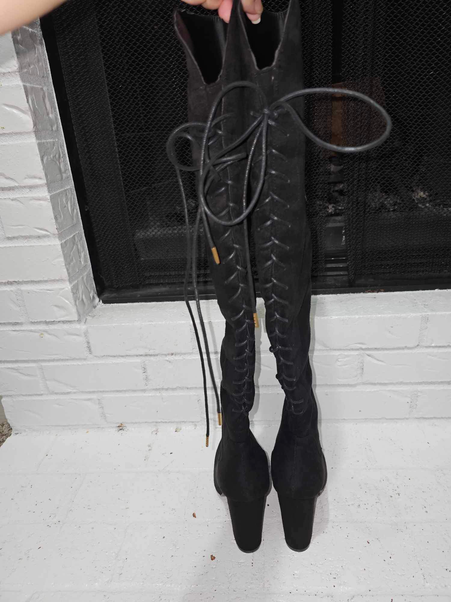 Black Thigh Height Boots