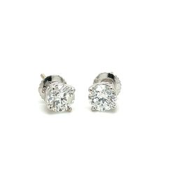 14kt White Gold Stud Earrings 1.2ctw G Color 1.34grams 154110 1