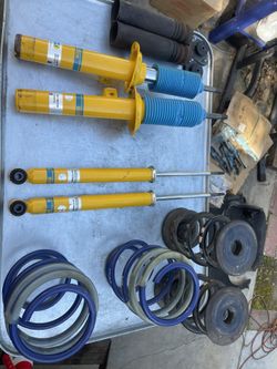 Bilstein B6 HD Shocks And Struts From BMW M3 E46. Great Condition. H&R Front Lowering Springs Factory Rear Springs. 