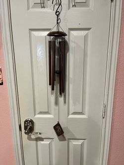 NEW in Box Crafted Memorial Hand Tuned Metal Wind Chime Copper Vein”Mom…” & A Letter from Heaven.