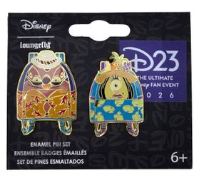 2026 Disney D23 Loungefly Lilo & Stitch Jumba Pleakley 2-Pack Pin Set New