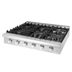 New Open box 36" Stainless Steel Professional Style Slide-In Gas Cooktop