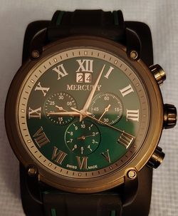 SWISS MADE MERCURY WATCH GREEN DIAL
