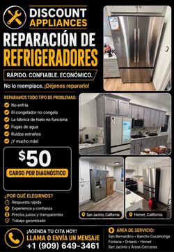 🚨SERVICIOS DE REPARACIONES 🚨 REPAIR SERVICE FOR REFRIGERATORS🚨