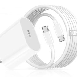 20W USB-C Charger With 10FT C-C Cable