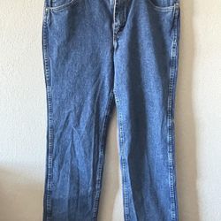 Wrangler Men’s Blue Slim Fit Jeans 36X32 36MWZ Cowboy Cut Straight Leg Denim
